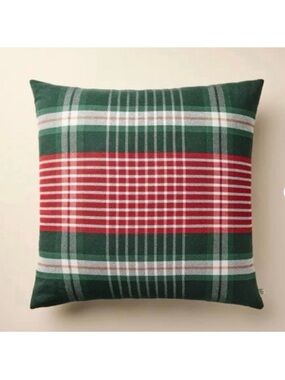 Hearth & Hand Magnolia Plaid Throw Pillow 24x24 Christmas 2025 Green Red